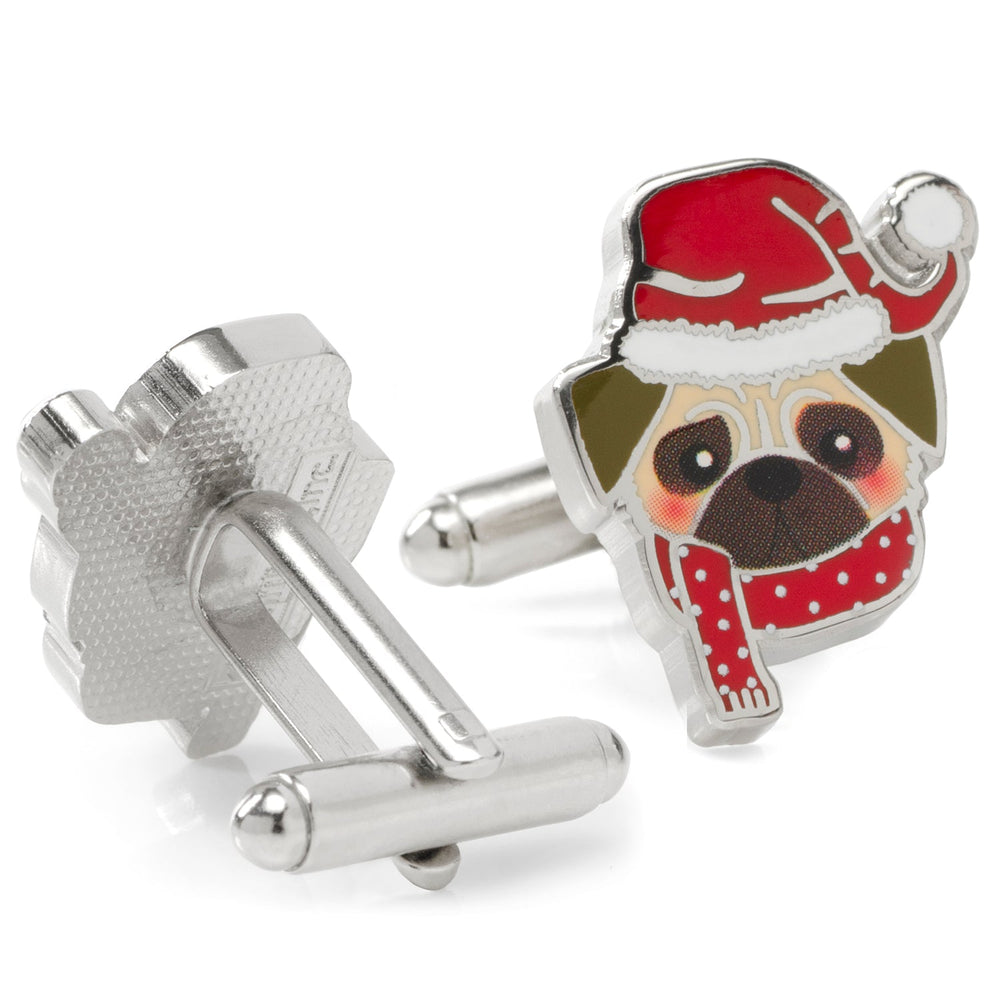 Santa Pug Cufflinks - Cufflinks.com - Flyclothing LLC