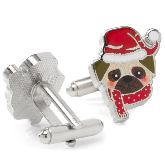 Santa Pug Cufflinks - Cufflinks.com - Flyclothing LLC