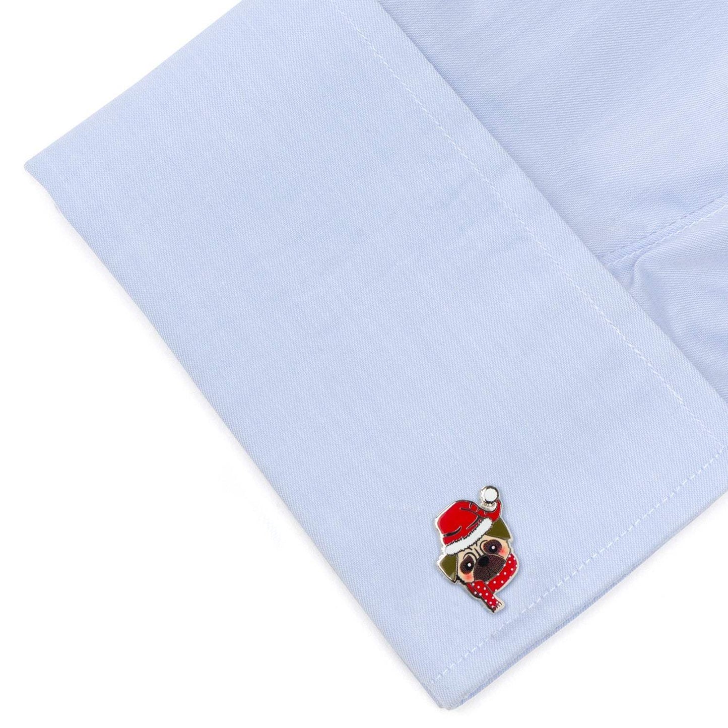 Santa Pug Cufflinks - Cufflinks.com - Flyclothing LLC