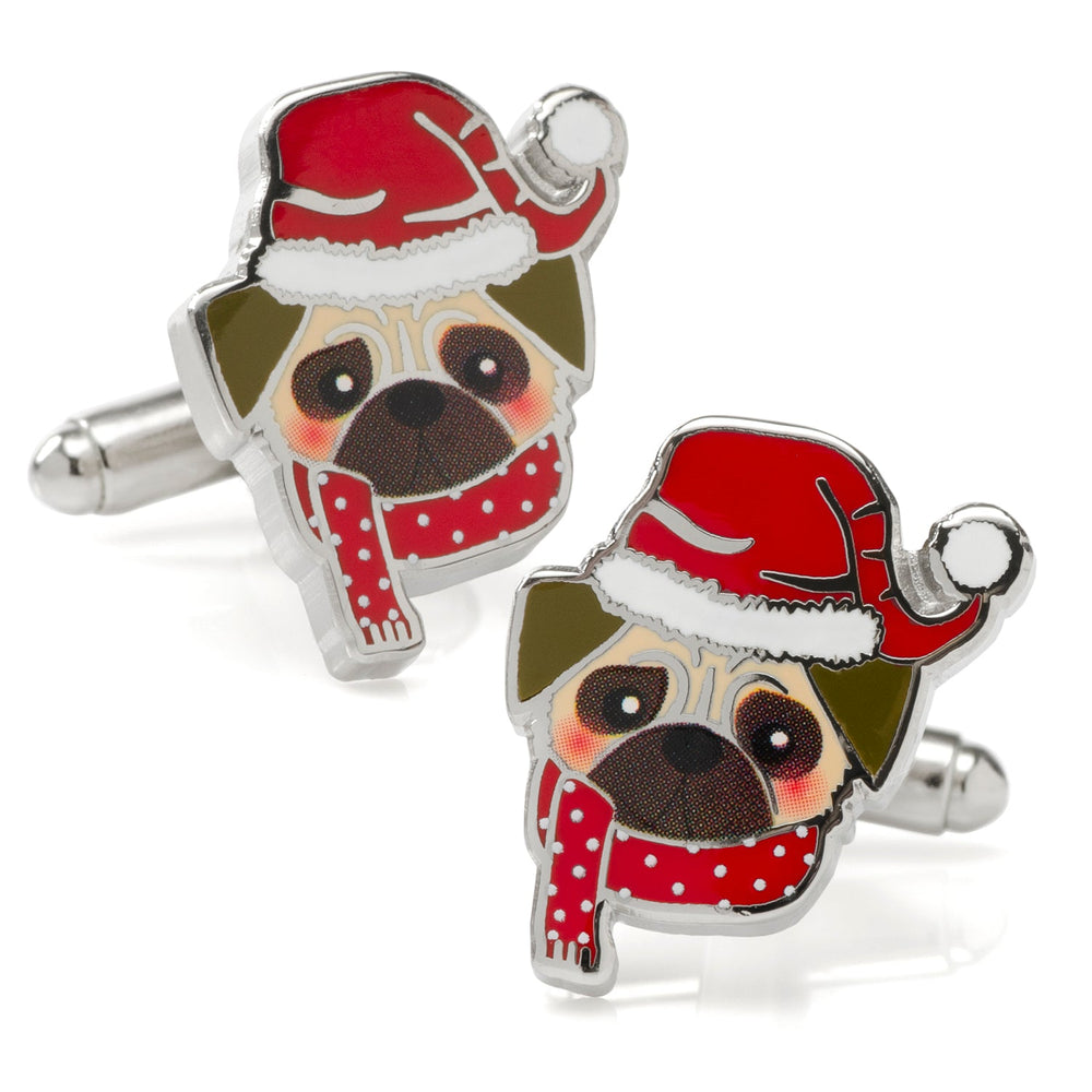 Santa Pug Cufflinks - Cufflinks.com - Flyclothing LLC
