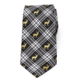 Black Plaid Stag Men's Tie - Cufflinks.com - Flyclothing LLC