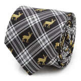 Black Plaid Stag Men's Tie - Cufflinks.com - Flyclothing LLC