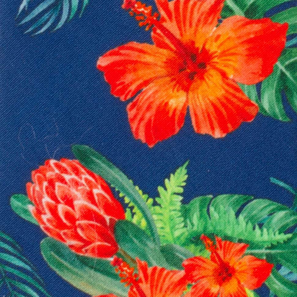 Tropical Hibiscus Men's Navy Tie - Cufflinks.com - Flyclothing LLC