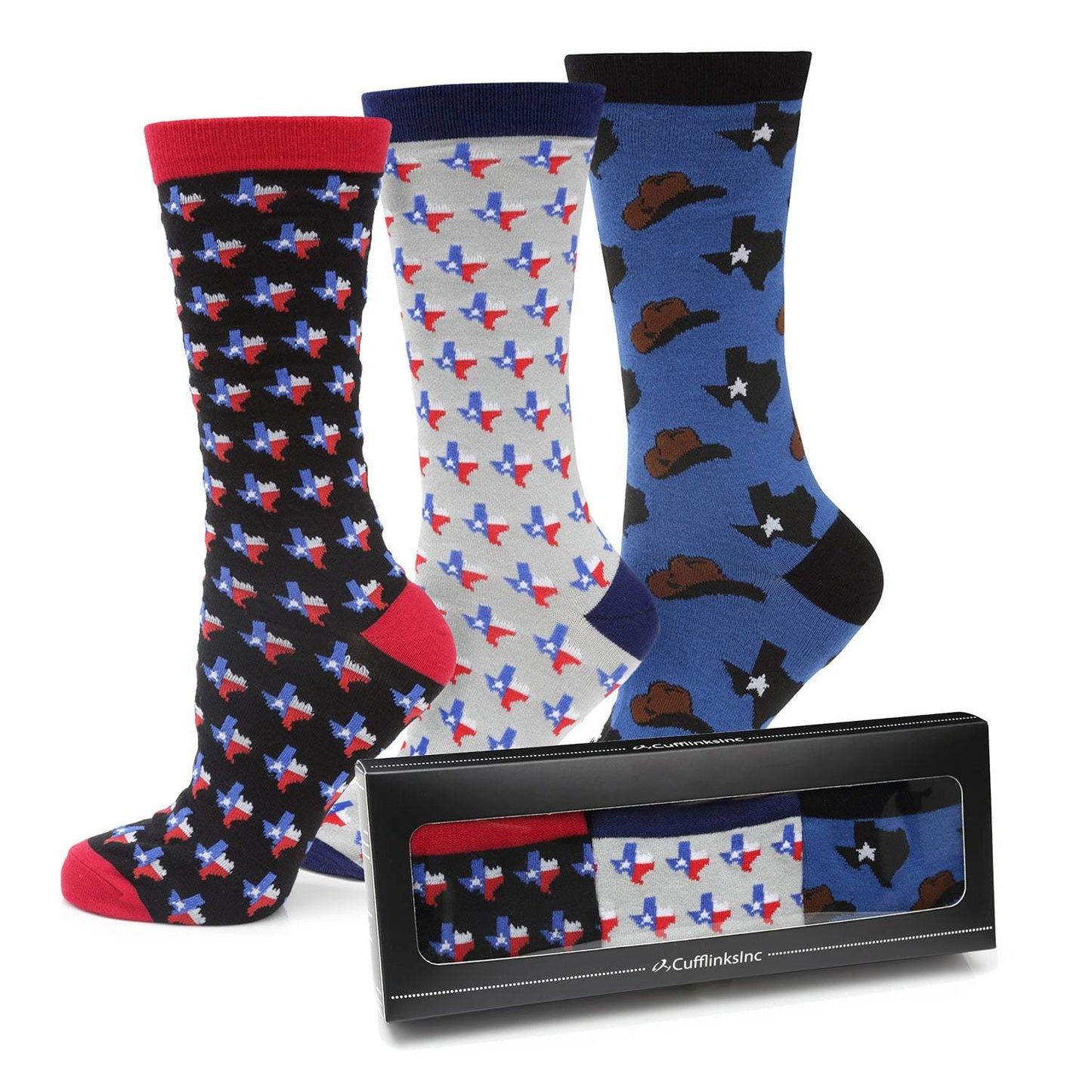 Texas Strong 3 Pack Socks Gift Set - Cufflinks.com - Flyclothing LLC