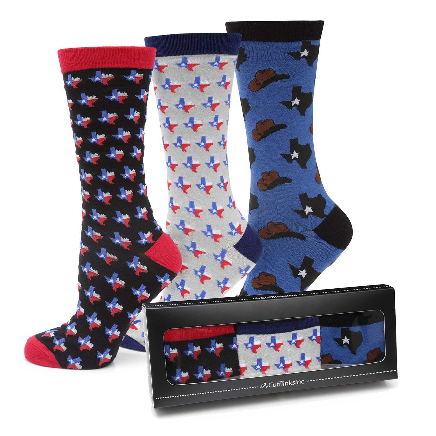 Texas Strong 3 Pack Socks Gift Set - Cufflinks.com - Flyclothing LLC
