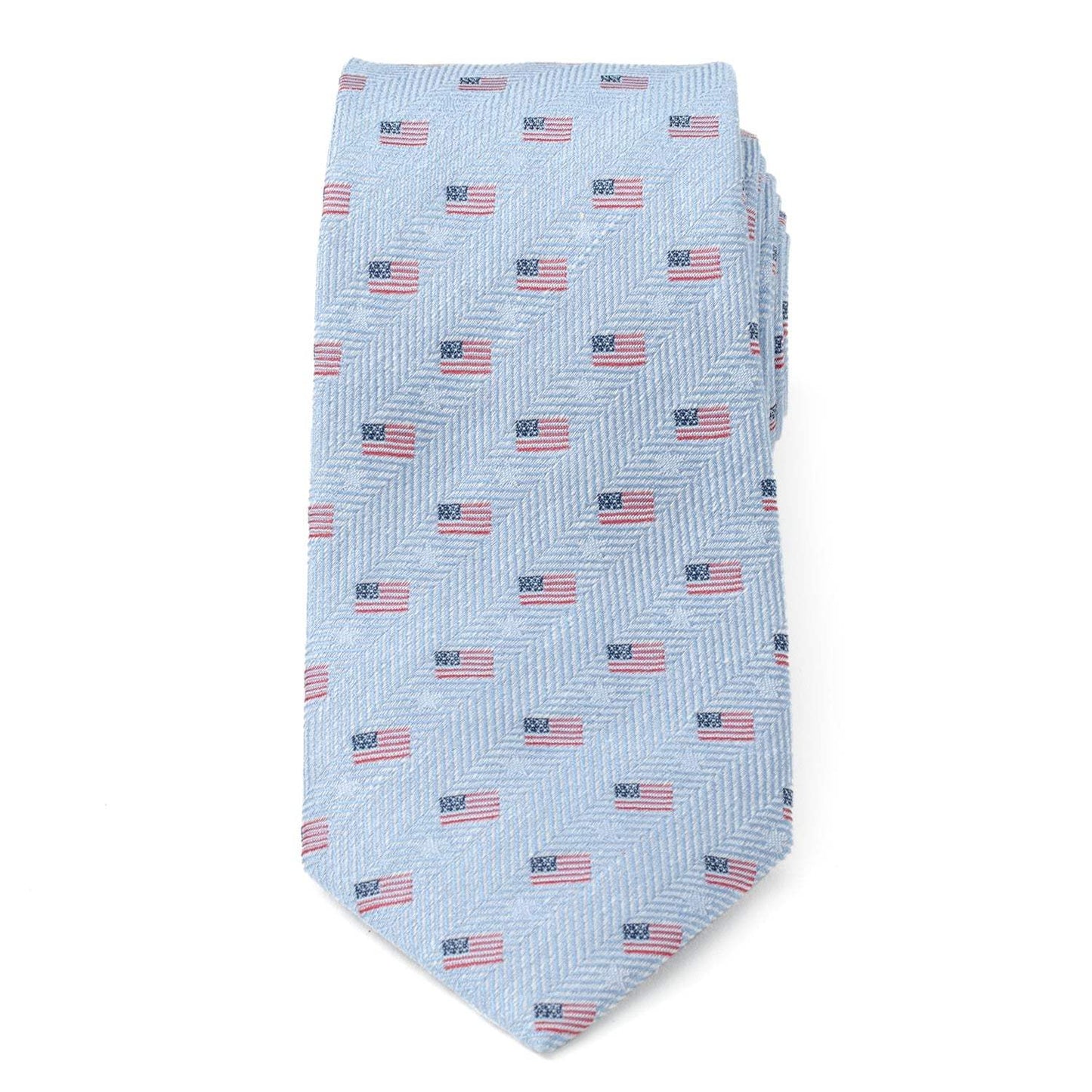 Light Blue American Flag Men's Tie - Cufflinks.com - Flyclothing LLC