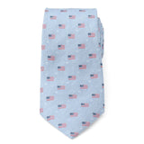 Light Blue American Flag Men's Tie - Cufflinks.com - Flyclothing LLC