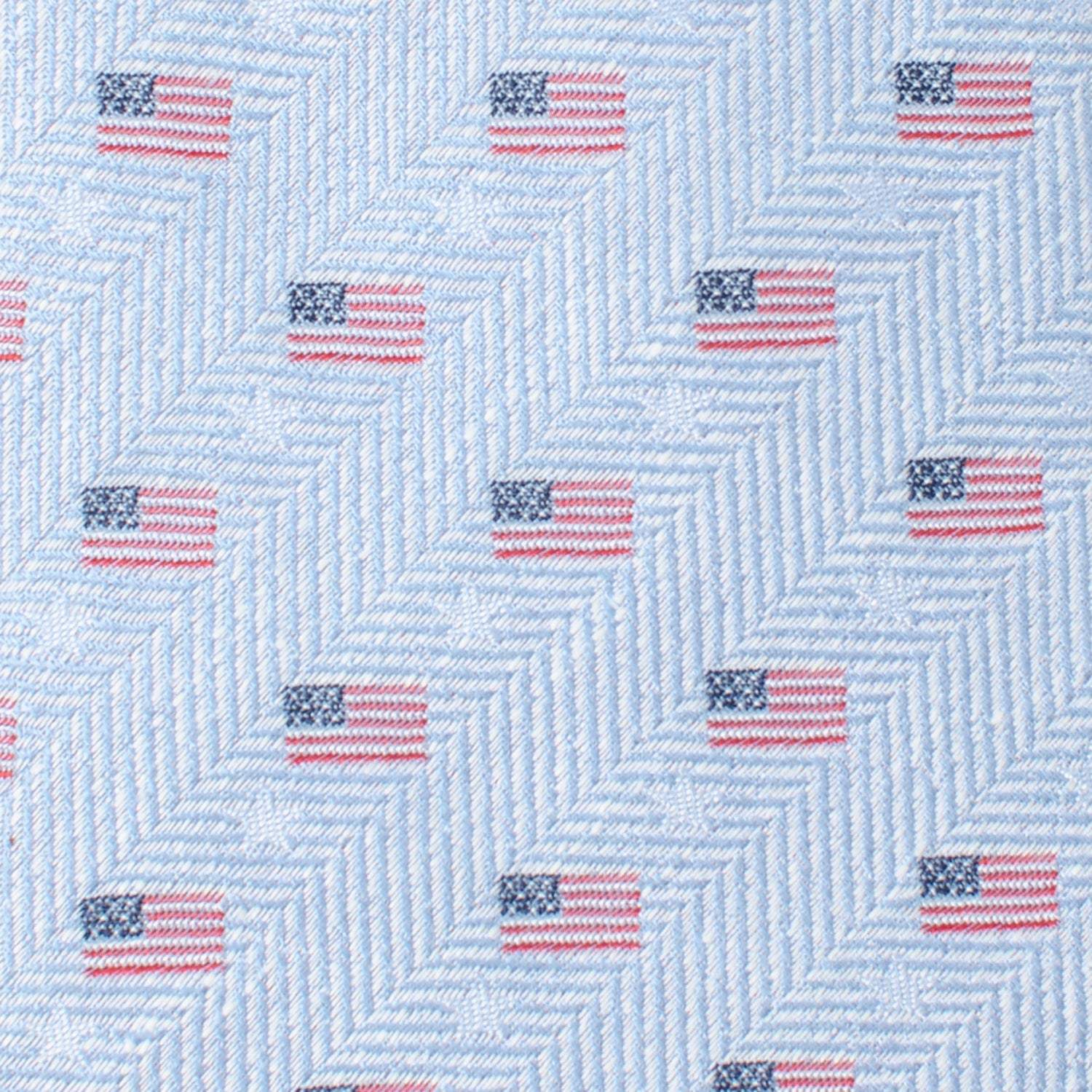 Light Blue American Flag Men's Tie - Cufflinks.com - Flyclothing LLC