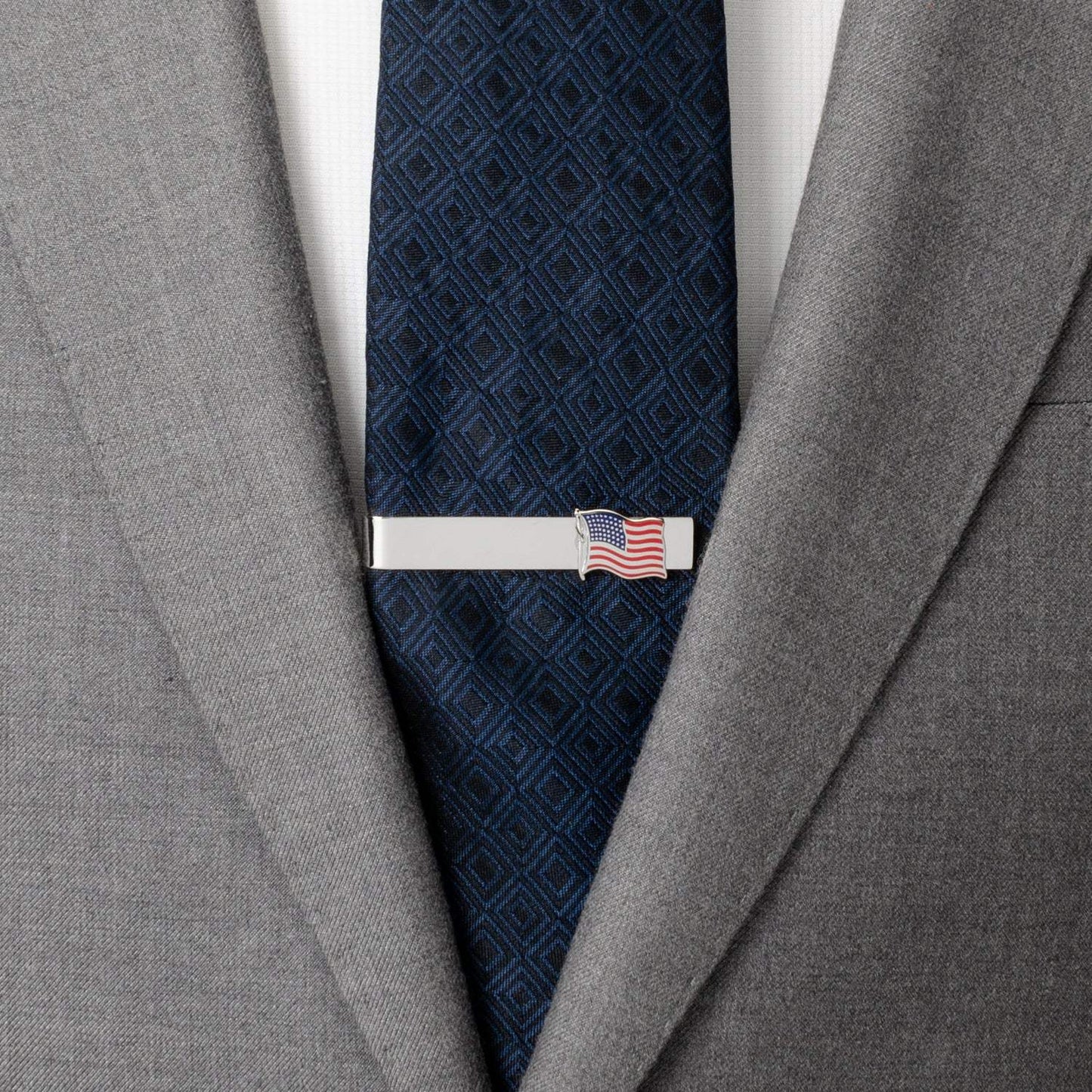 Waving American Flag Tie Bar - Cufflinks.com - Flyclothing LLC