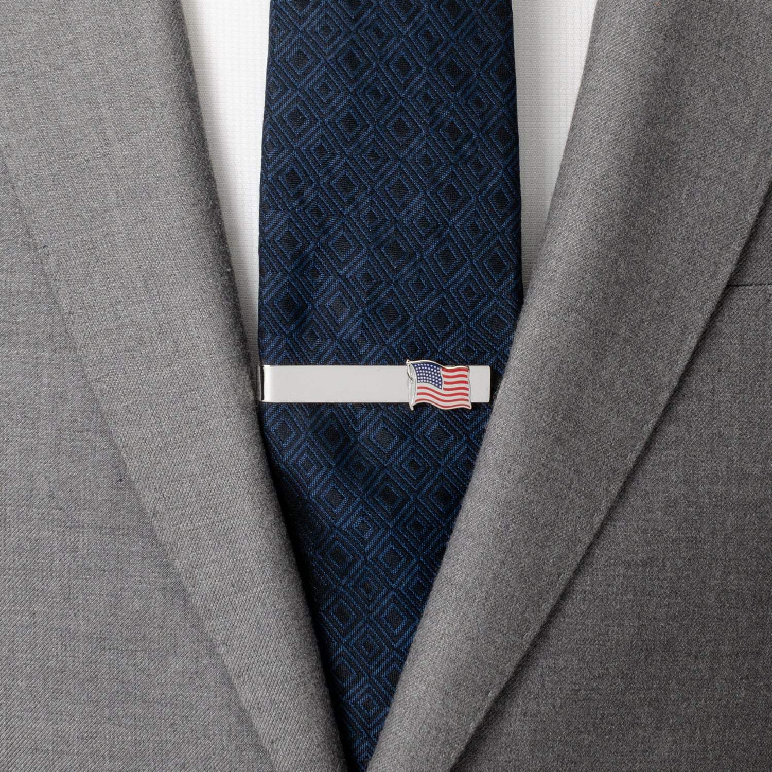 Waving American Flag Tie Bar - Cufflinks.com - Flyclothing LLC
