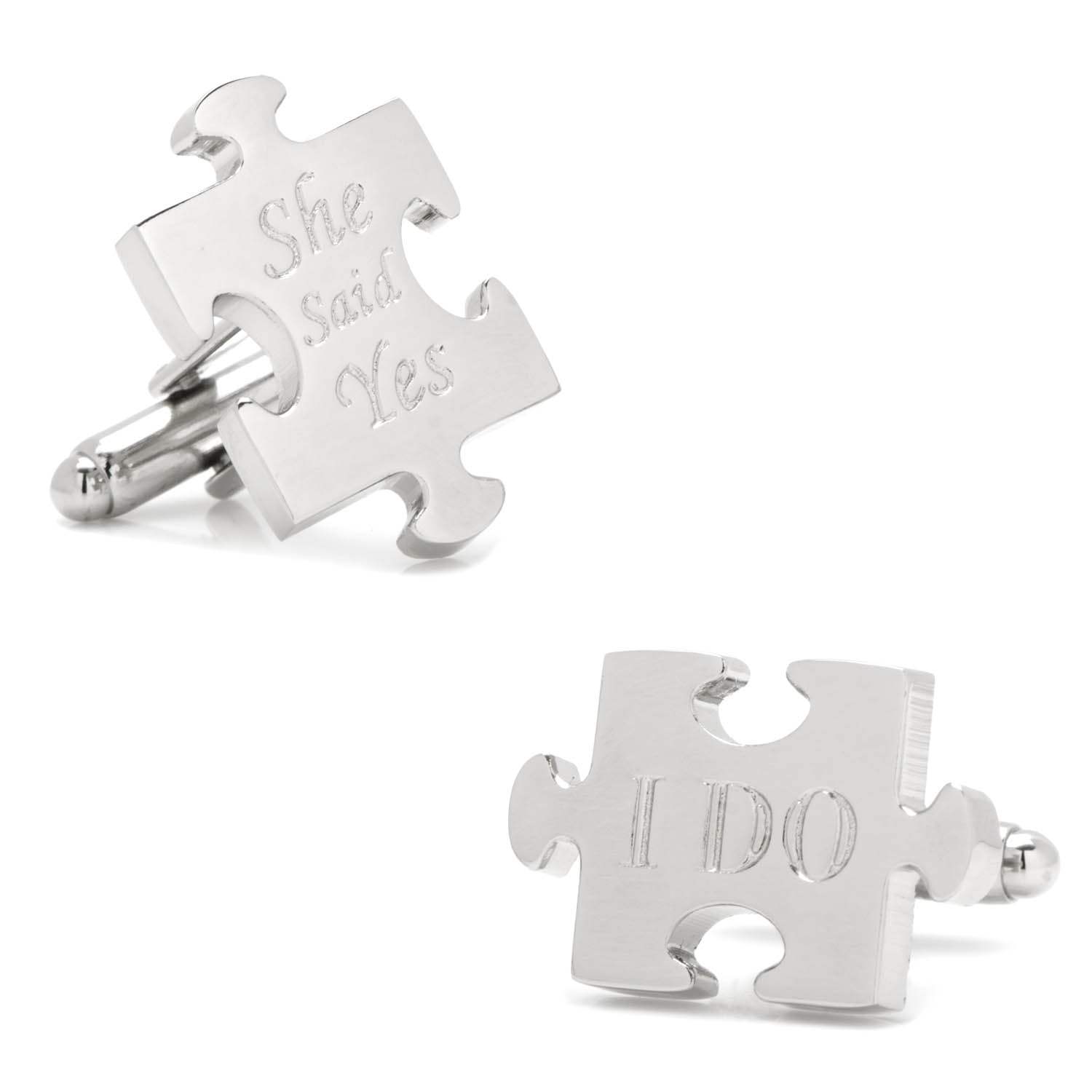Wedding Puzzle Pieces Cufflinks Pair - Cufflinks.com - Flyclothing LLC