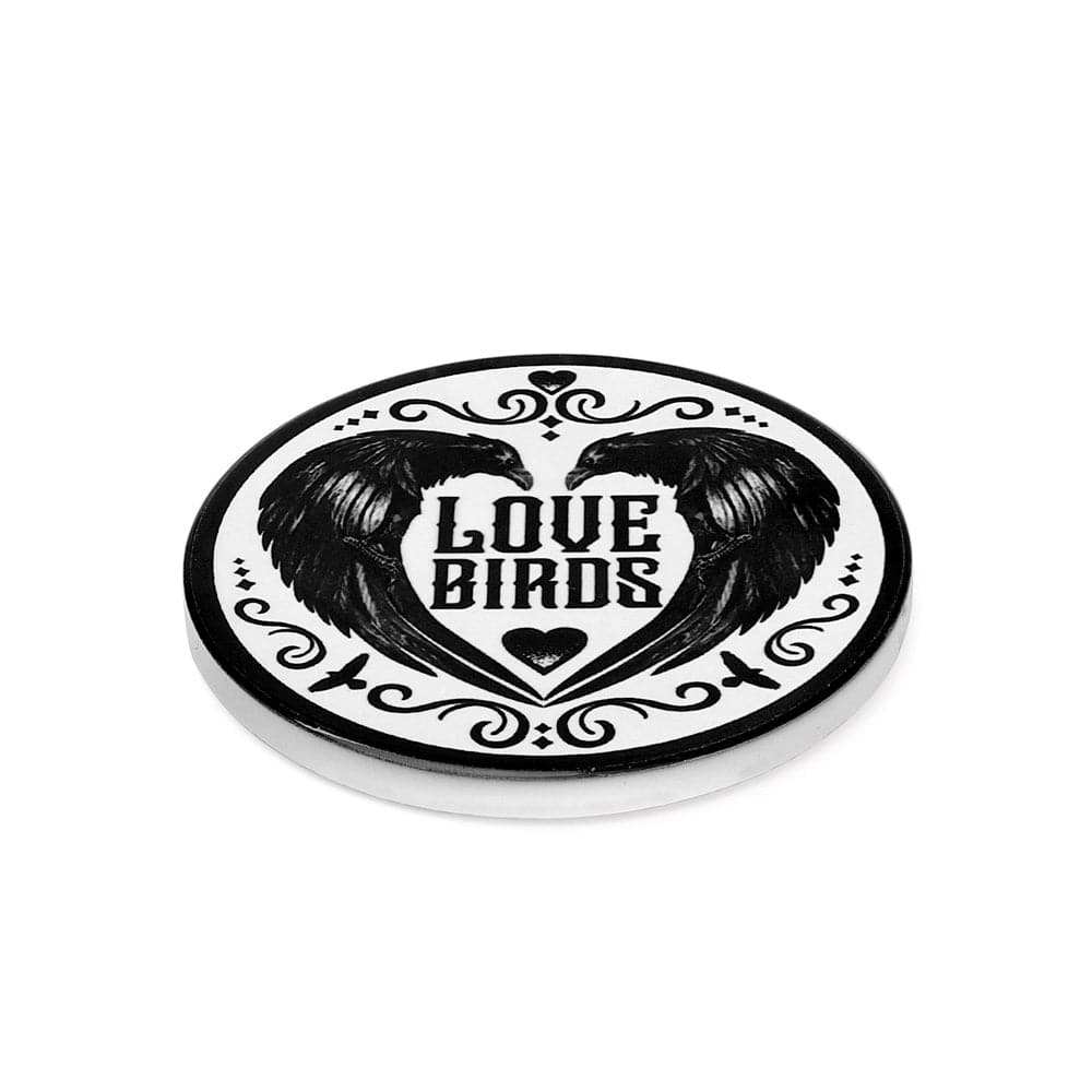 Alchemy Gothic Love Birds Coaster - Alchemy Gothic - Flyclothing LLC