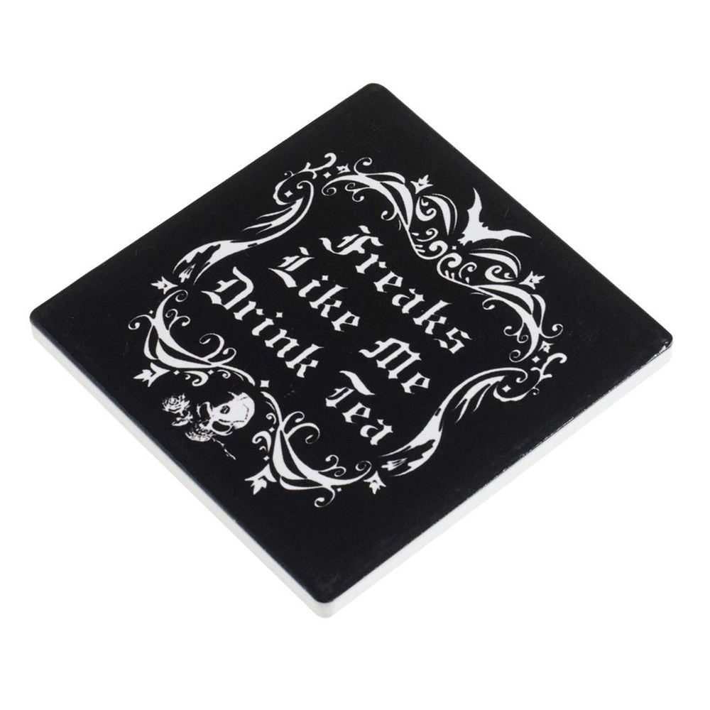 Alchemy Gothic Freaks Like Me Drink Tea Coaster - Alchemy Gothic - Flyclothing LLC