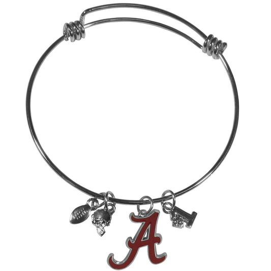 Alabama Crimson Tide Charm Bangle Bracelet - Alabama Crimson Tide - Flyclothing LLC