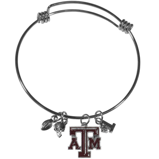 Texas A & M Aggies Charm Bangle Bracelet - Texas A & M Aggies - Flyclothing LLC