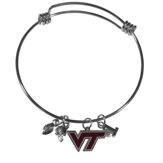 Virginia Tech Hokies Charm Bangle Bracelet - Virginia Tech Hokies - Flyclothing LLC