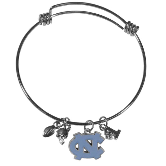 N. Carolina Tar Heels Charm Bangle Bracelet - N. Carolina Tar Heels - Flyclothing LLC