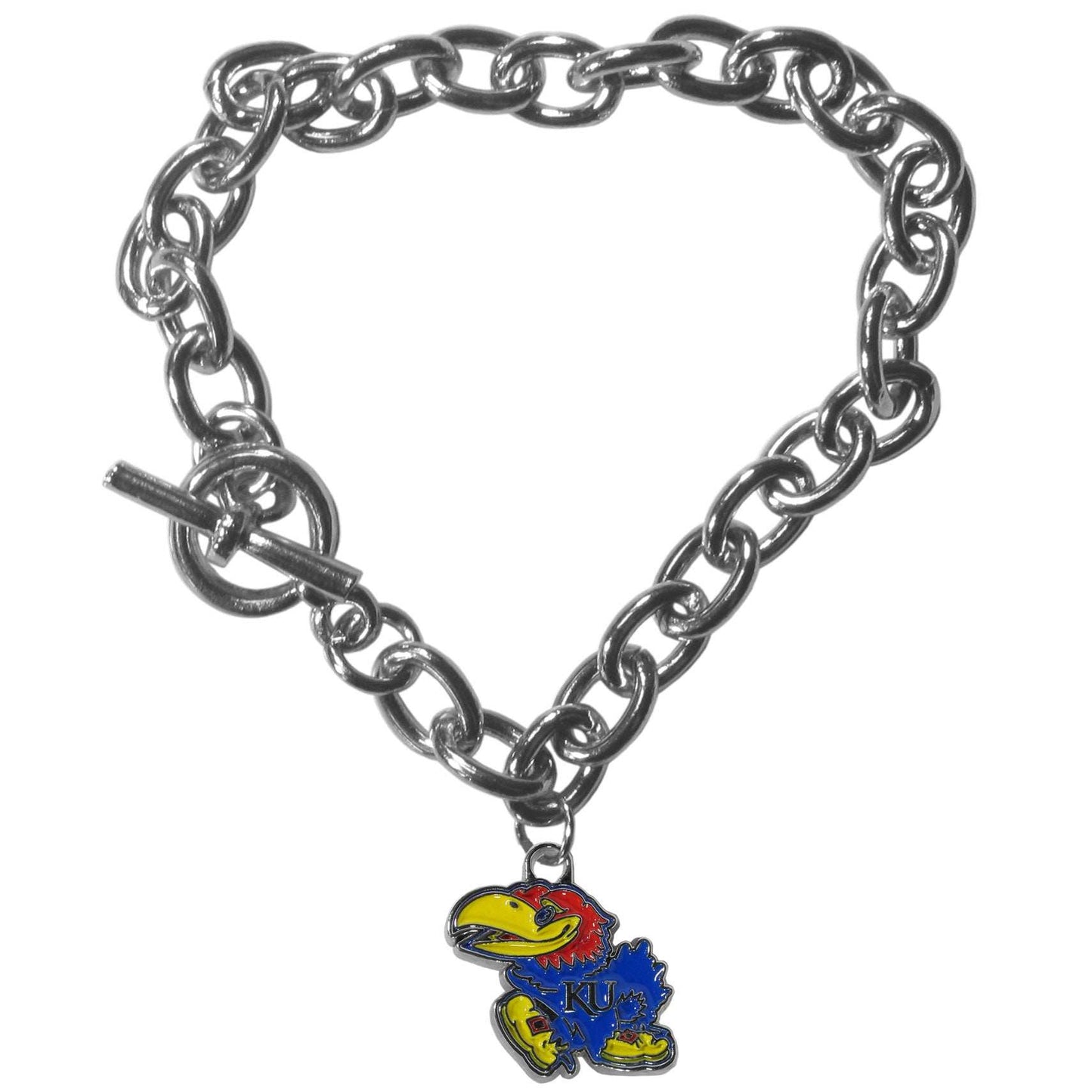 Kansas Jayhawks Charm Chain Bracelet - Kansas Jayhawks - Flyclothing LLC