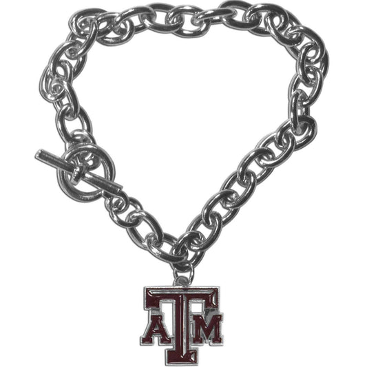 Texas A & M Aggies Charm Chain Bracelet - Texas A & M Aggies - Flyclothing LLC