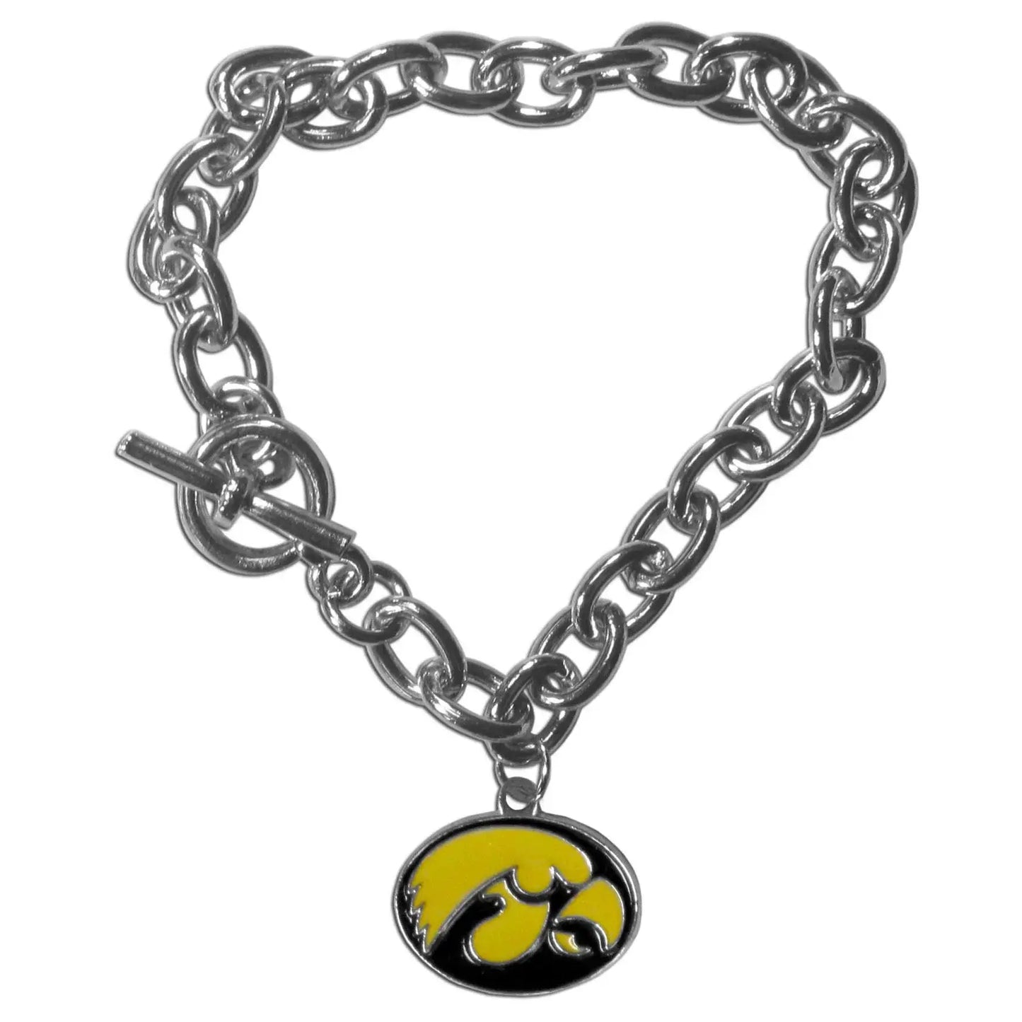 Iowa Hawkeyes Charm Chain Bracelet - Iowa Hawkeyes - Flyclothing LLC