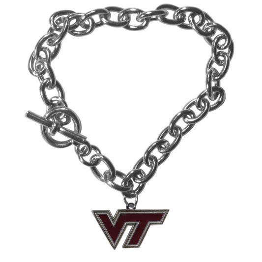 Virginia Tech Hokies Charm Chain Bracelet - Virginia Tech Hokies - Flyclothing LLC