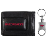 Arkansas Razorbacks Leather Cash & Cardholder & Valet Key Chain - Arkansas Razorbacks