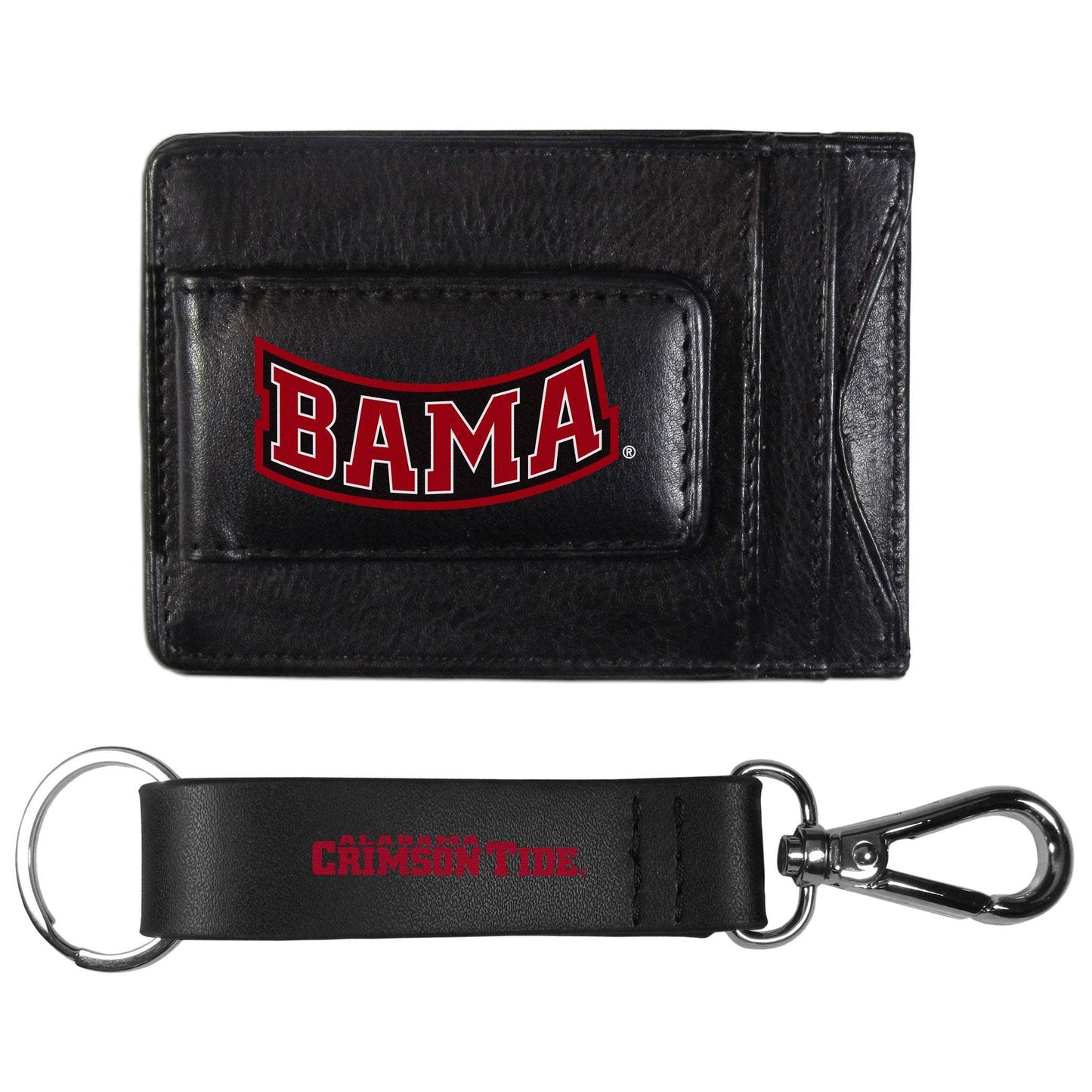 Alabama Crimson Tide Leather Cash & Cardholder & Strap Key Chain - Alabama Crimson Tide - Flyclothing LLC