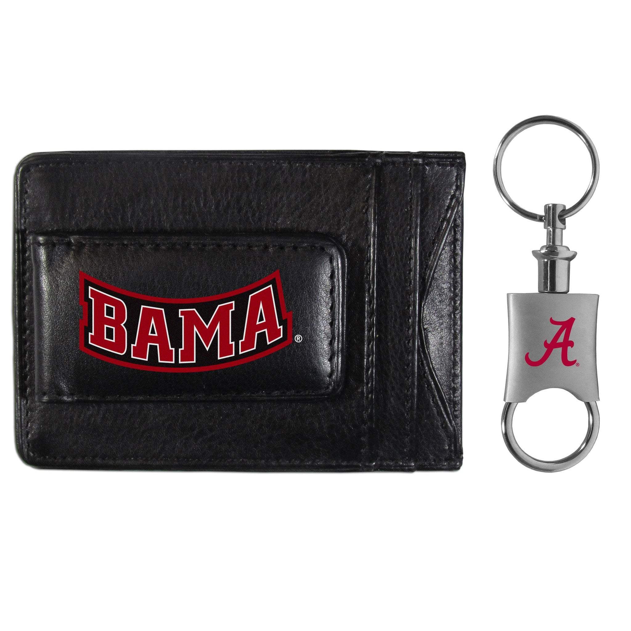 Alabama Crimson Tide Leather Cash & Cardholder & Valet Key Chain - Alabama Crimson Tide - Flyclothing LLC