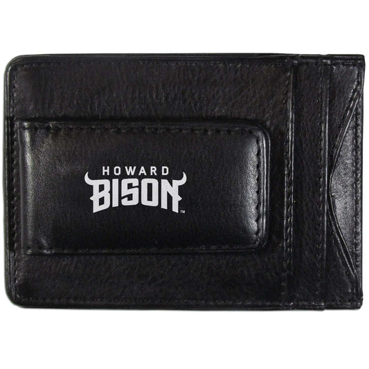 Howard University Bison Logo Leather Cash and Cardholder - Howard University Bison - Flyclothing LLC