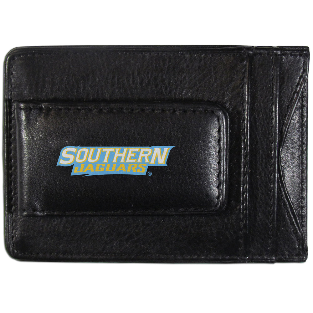 Southern University Jaguars Logo Leather Cash and Cardholder