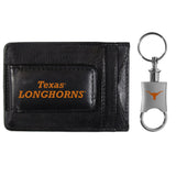 Texas Longhorns Leather Cash & Cardholder & Valet Key Chain - Texas Longhorns