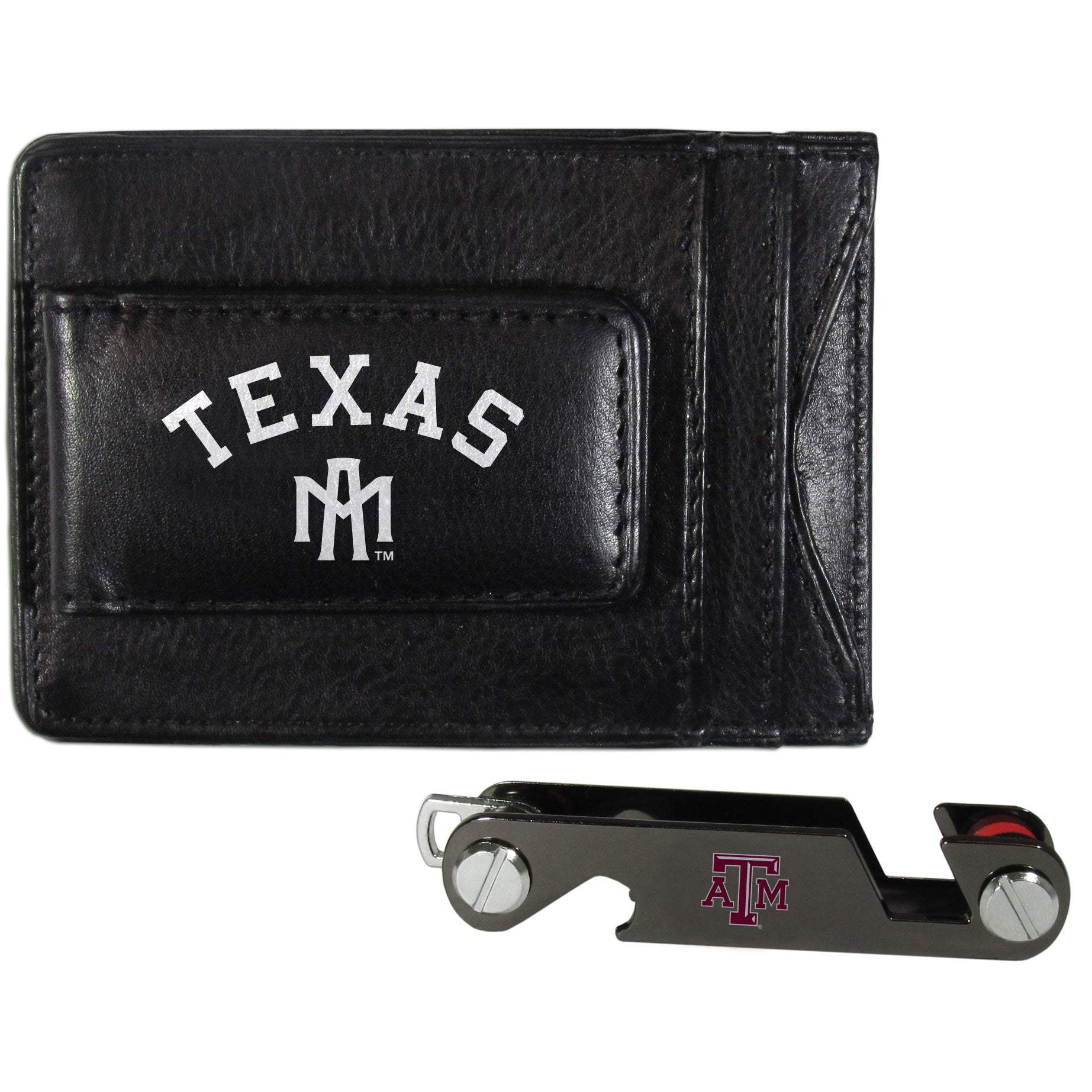 Texas A & M Aggies Leather Cash & Cardholder & Key Organizer - Texas A&M - Flyclothing LLC
