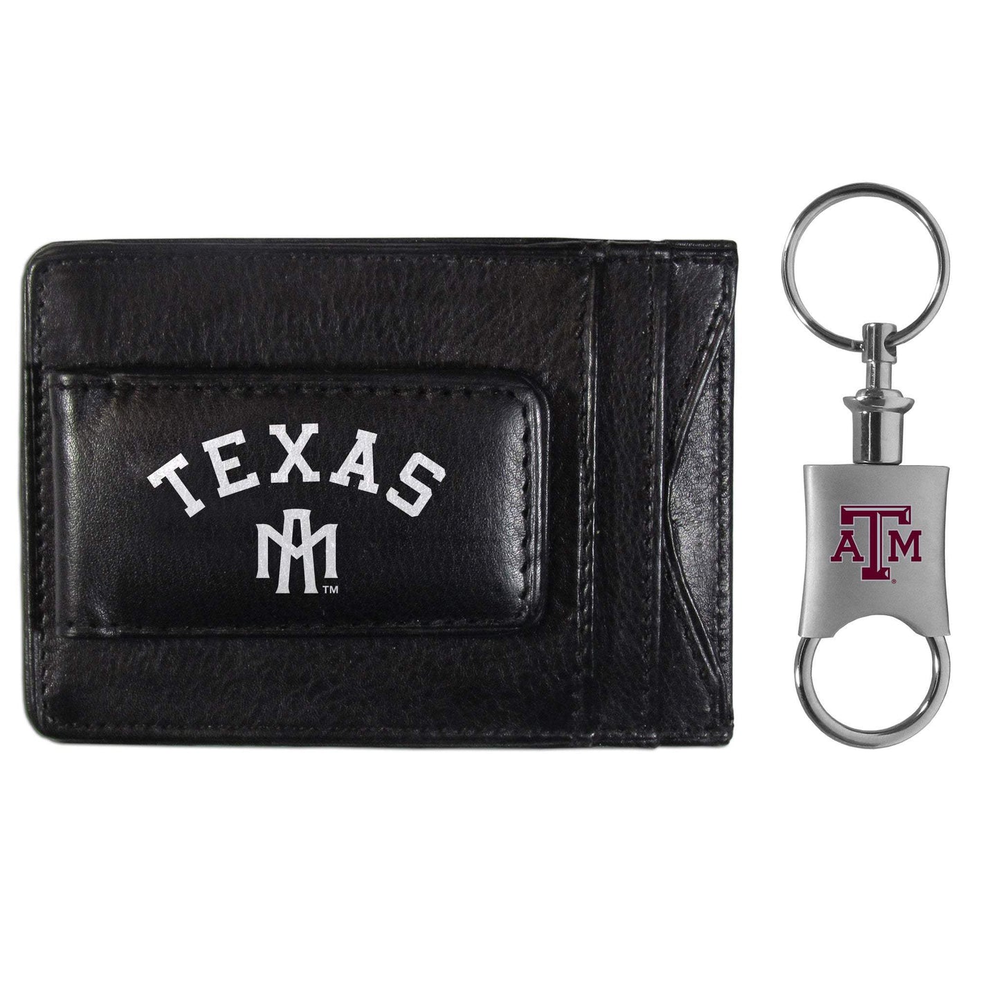 Texas A & M Aggies Leather Cash & Cardholder & Valet Key Chain - Texas A&M - Flyclothing LLC