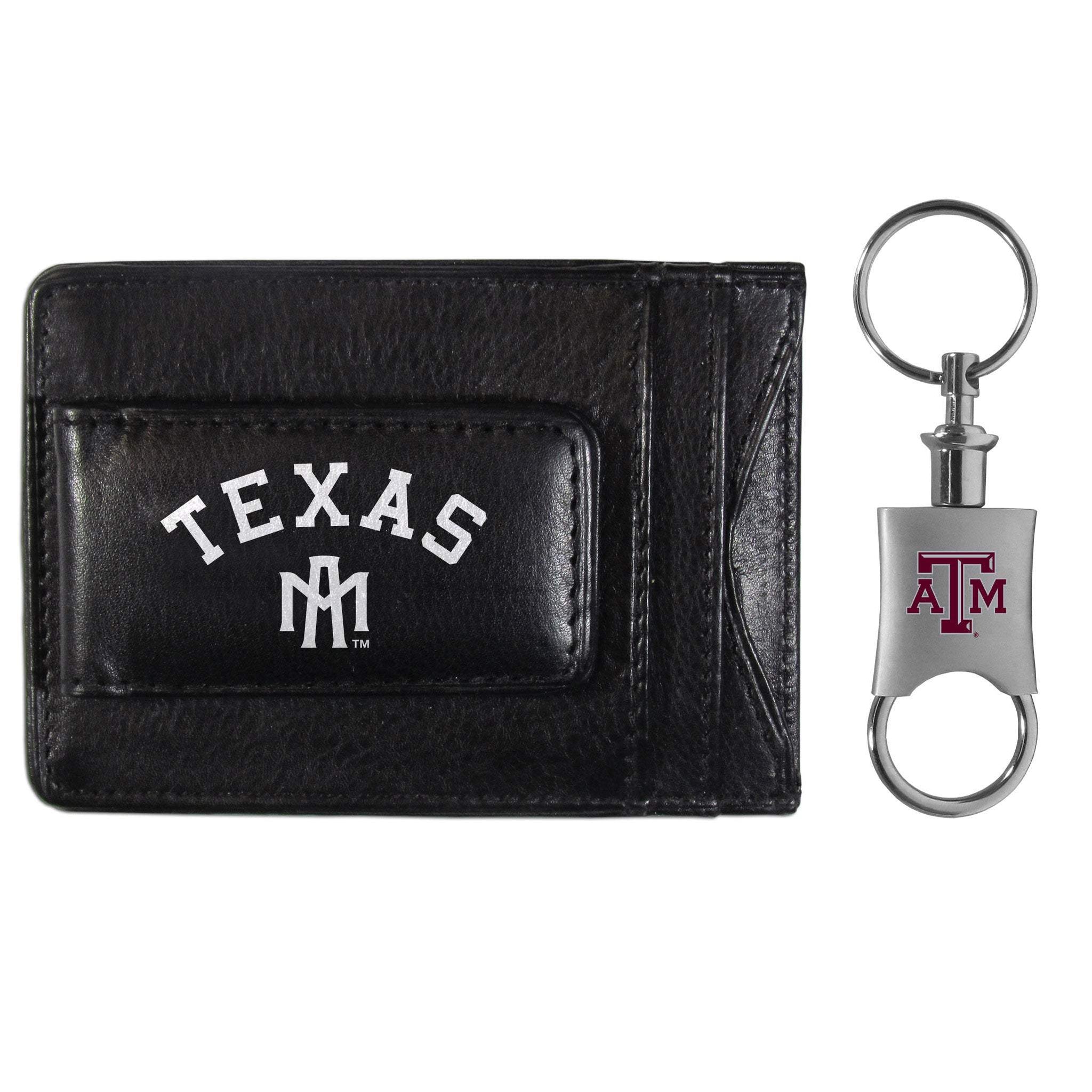 Texas A & M Aggies Leather Cash & Cardholder & Valet Key Chain - Texas A&M - Flyclothing LLC