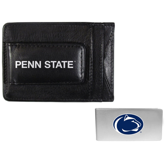 Penn St. Nittany Lions Leather Cash & Cardholder & Money Clip - Penn St. Nittany Lions