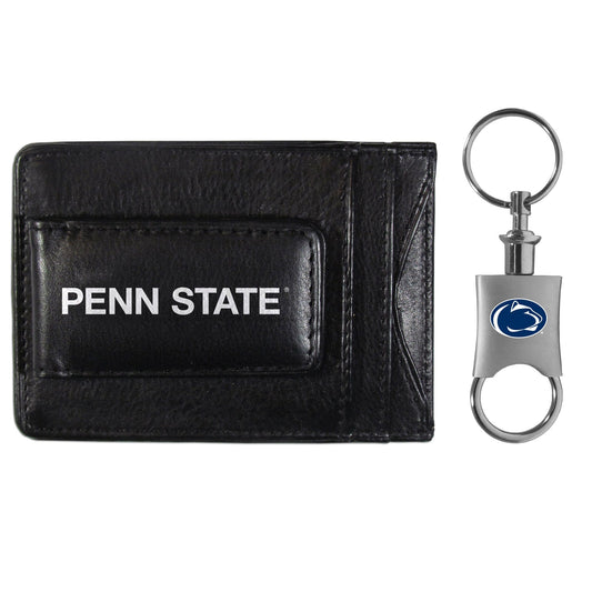 Penn St. Nittany Lions Leather Cash & Cardholder & Valet Key Chain - Penn St. Nittany Lions