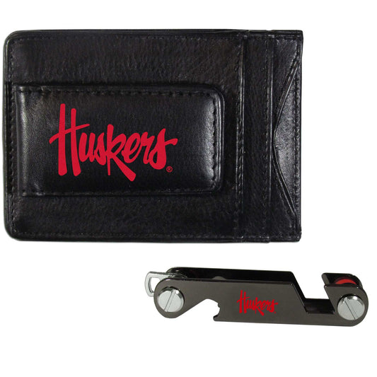 Nebraska Cornhuskers Leather Cash & Cardholder & Key Organizer - Nebraska Cornhuskers - Flyclothing LLC