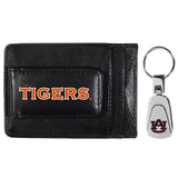 Auburn Tigers Leather Cash & Cardholder & Steel Key Chain - Auburn Tigers