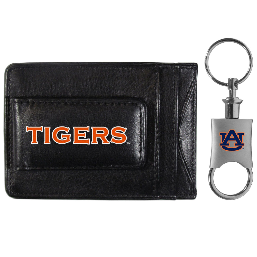 Auburn Tigers Leather Cash & Cardholder & Valet Key Chain - Auburn Tigers