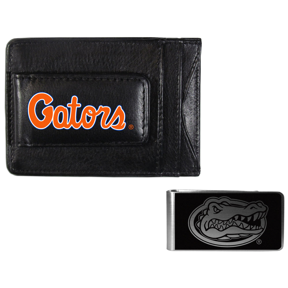 Florida Gators Leather Cash & Cardholder & Black Money Clip - Florida Gators