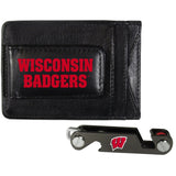 Wisconsin Badgers Leather Cash & Cardholder & Key Organizer - Wisconsin Badgers