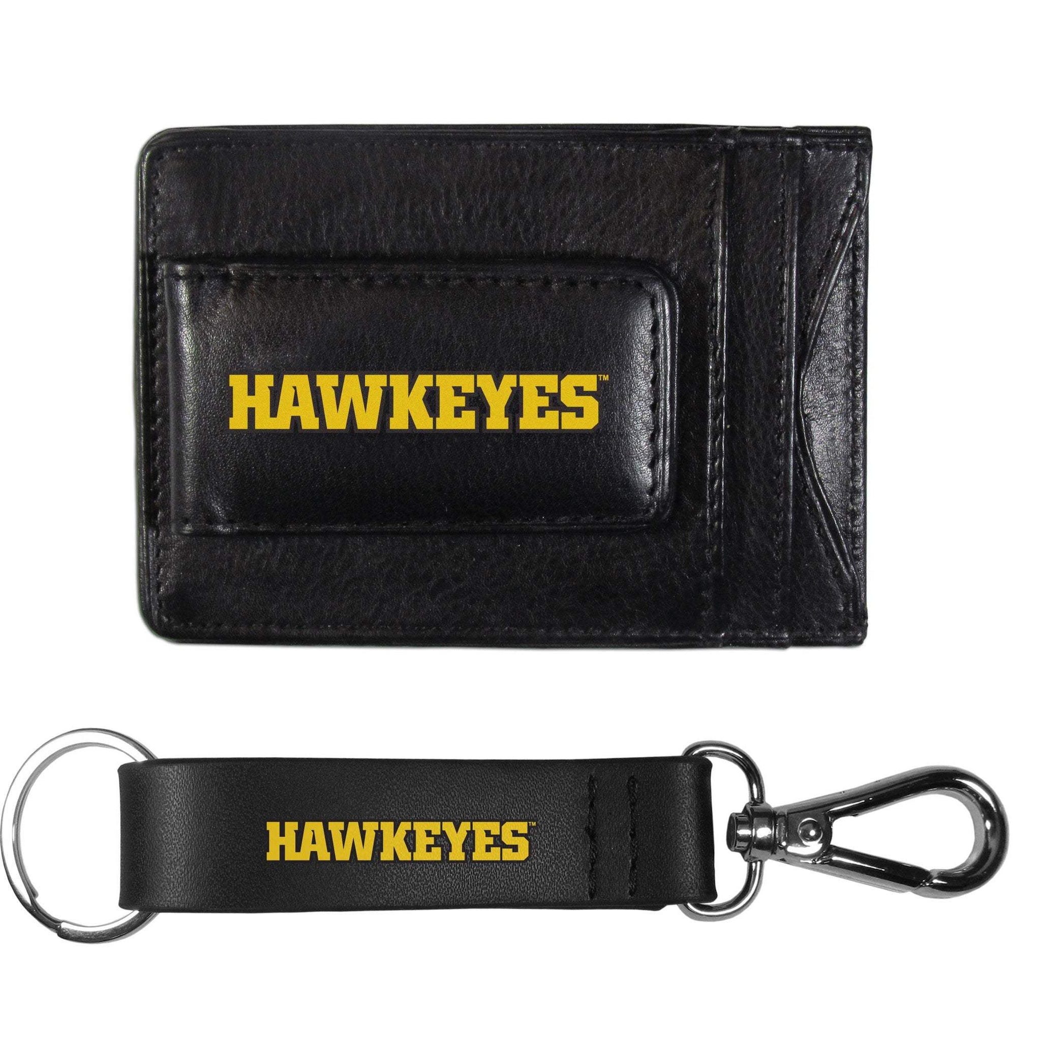 Iowa Hawkeyes Leather Cash & Cardholder & Strap Key Chain - Iowa Hawkeyes - Flyclothing LLC