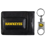 Iowa Hawkeyes Leather Cash & Cardholder & Valet Key Chain - Iowa Hawkeyes