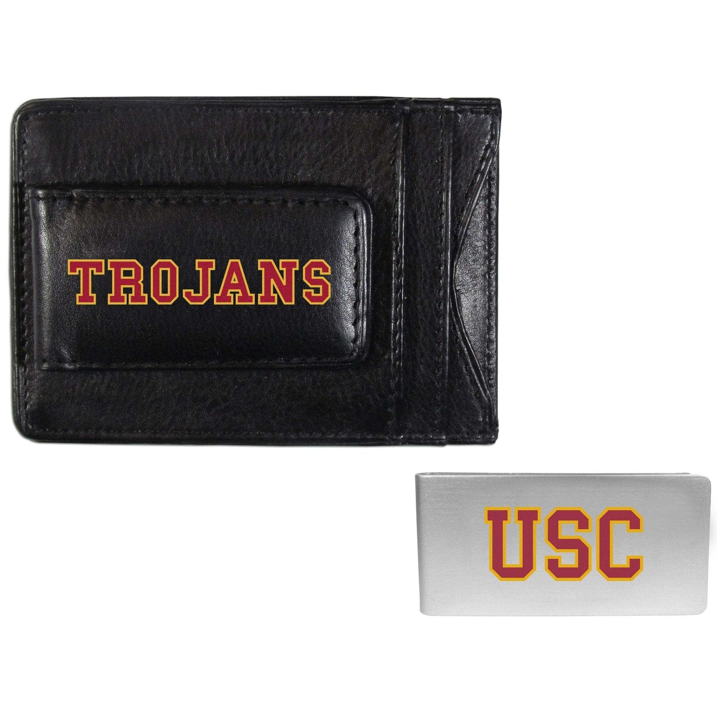 USC Trojans Leather Cash & Cardholder & Money Clip - USC Trojans - Flyclothing LLC