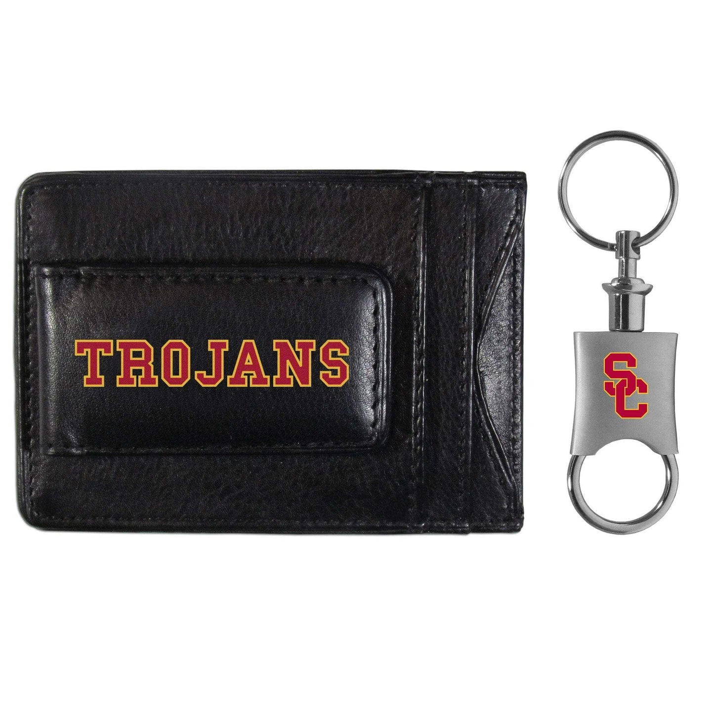 USC Trojans Leather Cash & Cardholder & Valet Key Chain - USC Trojans - Flyclothing LLC