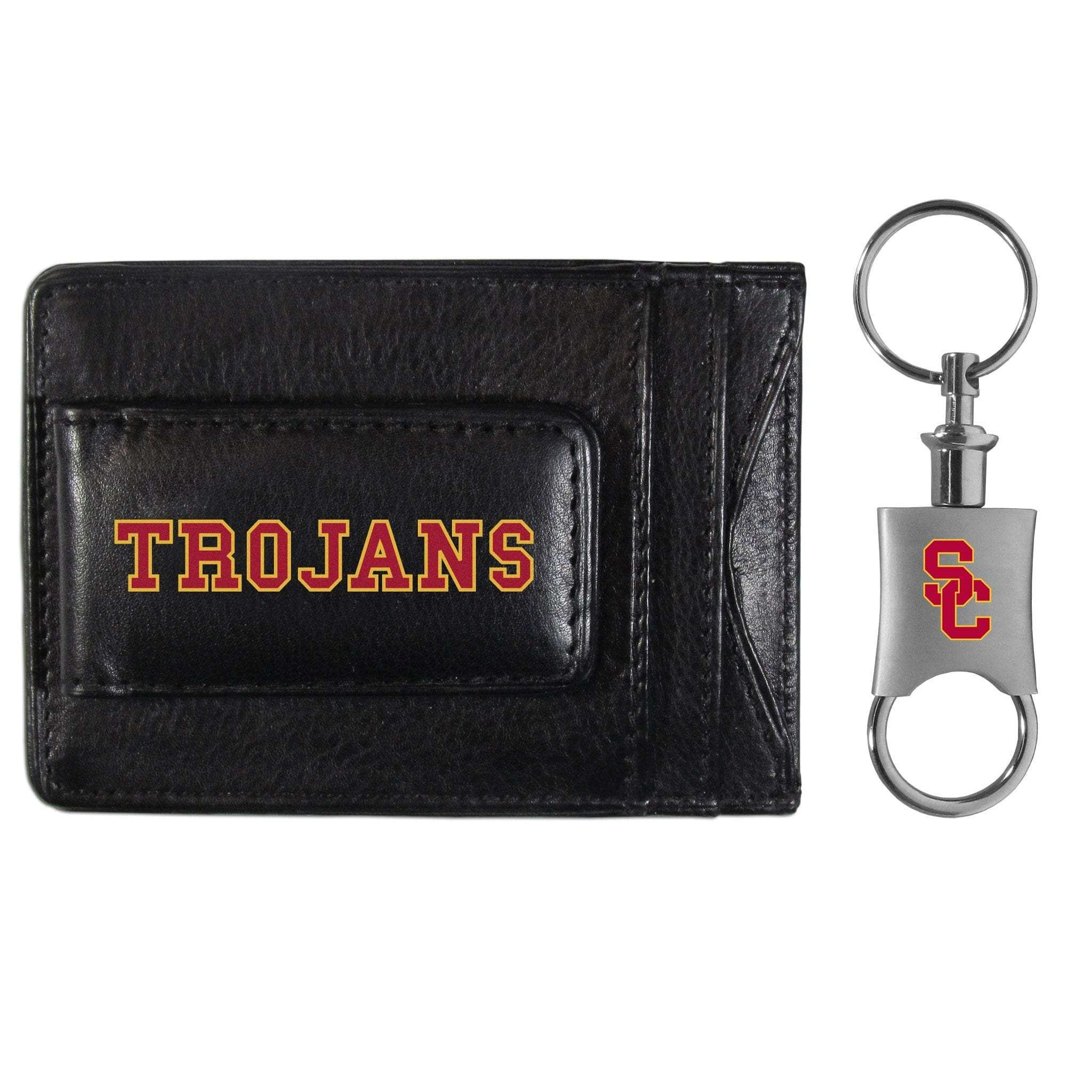 USC Trojans Leather Cash & Cardholder & Valet Key Chain - USC Trojans - Flyclothing LLC