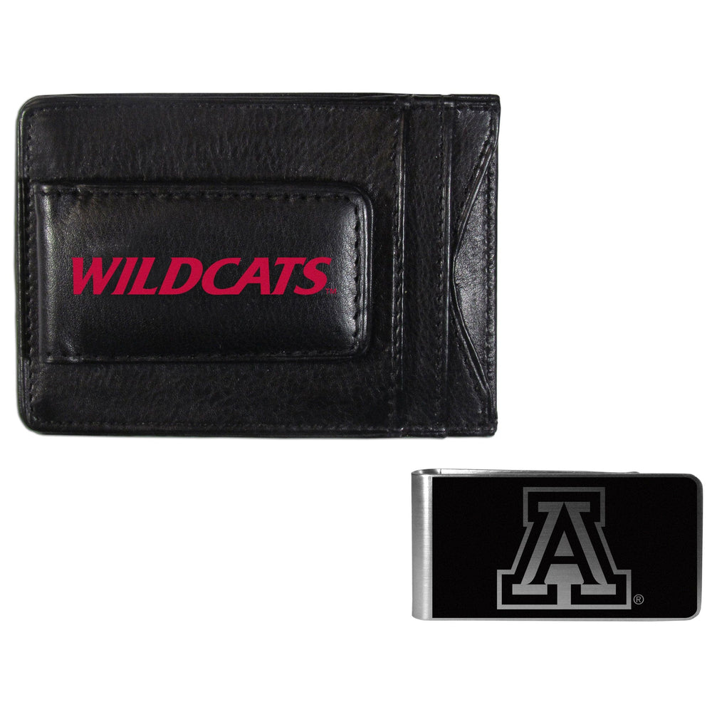 Arizona Wildcats Leather Cash & Cardholder & Black Money Clip - Arizona Wildcats