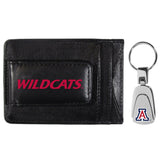 Arizona Wildcats Leather Cash & Cardholder & Steel Key Chain - Arizona Wildcats