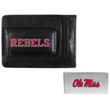 Mississippi Rebels Leather Cash & Cardholder & Money Clip - Mississippi Rebels
