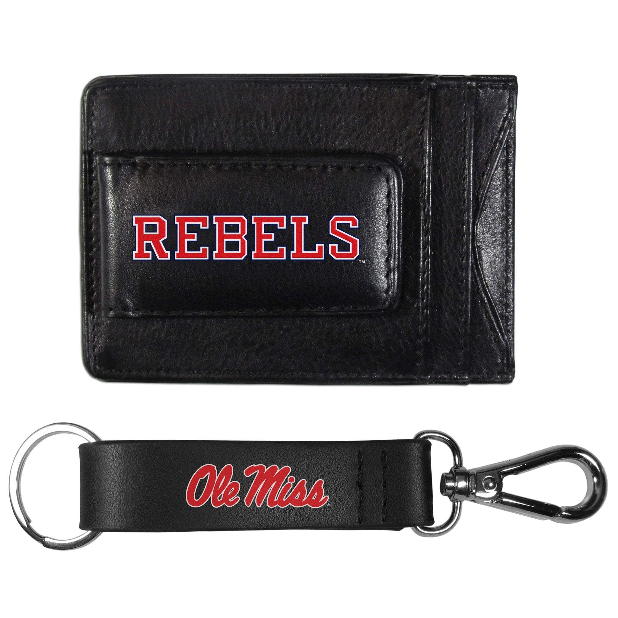 Mississippi Rebels Leather Cash & Cardholder & Strap Key Chain - Mississippi Rebels - Flyclothing LLC